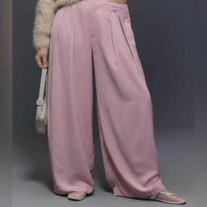 Maeve Pink Wide-Leg Trousers